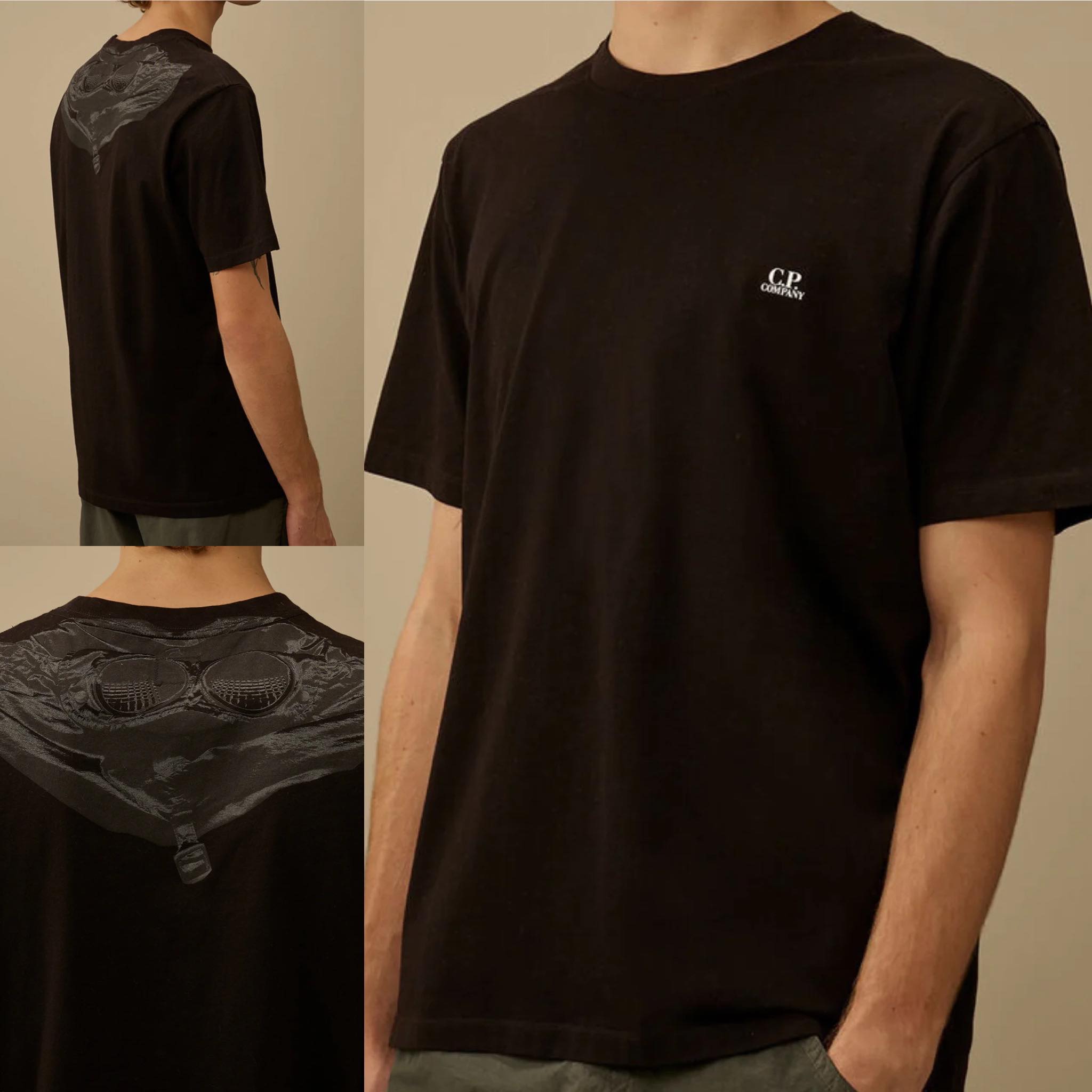 Top-End - Cp Company 030A Goggle Print T-Shirt In Black BNWT RRP 