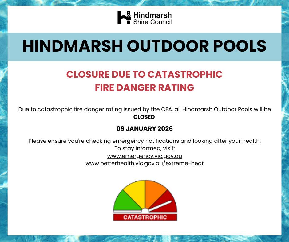 Hindmarsh - || HINDMARSH OUTDOOR POOLS CLOSED FRIDAY 9 JANUARY 2026 ...