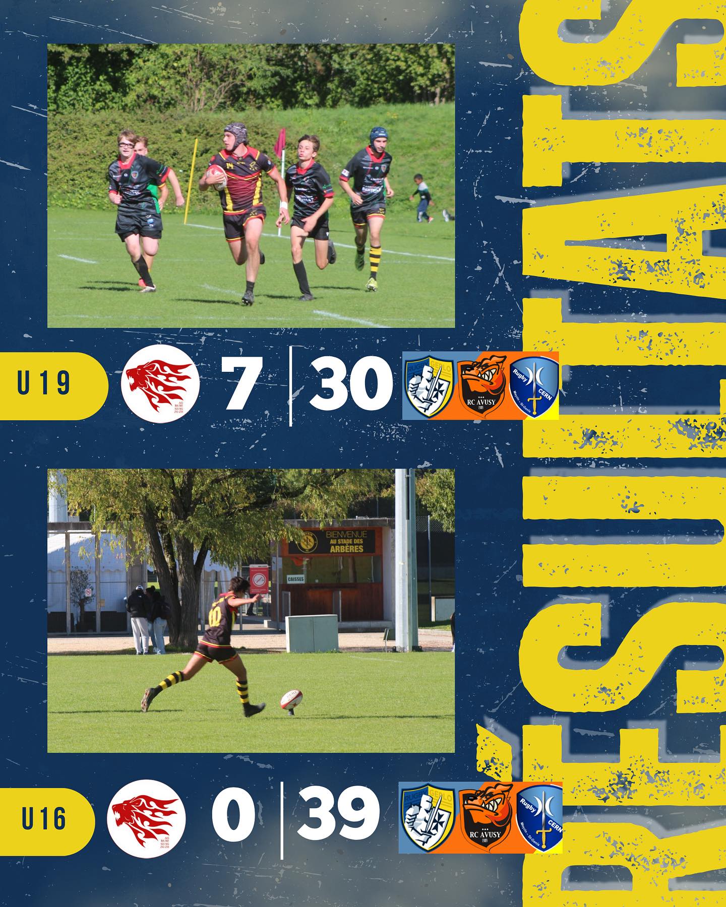 Rugby - 🔵 PAC genevois 🟡 Bravo à notre PAC genevois pour ces 2 ...
