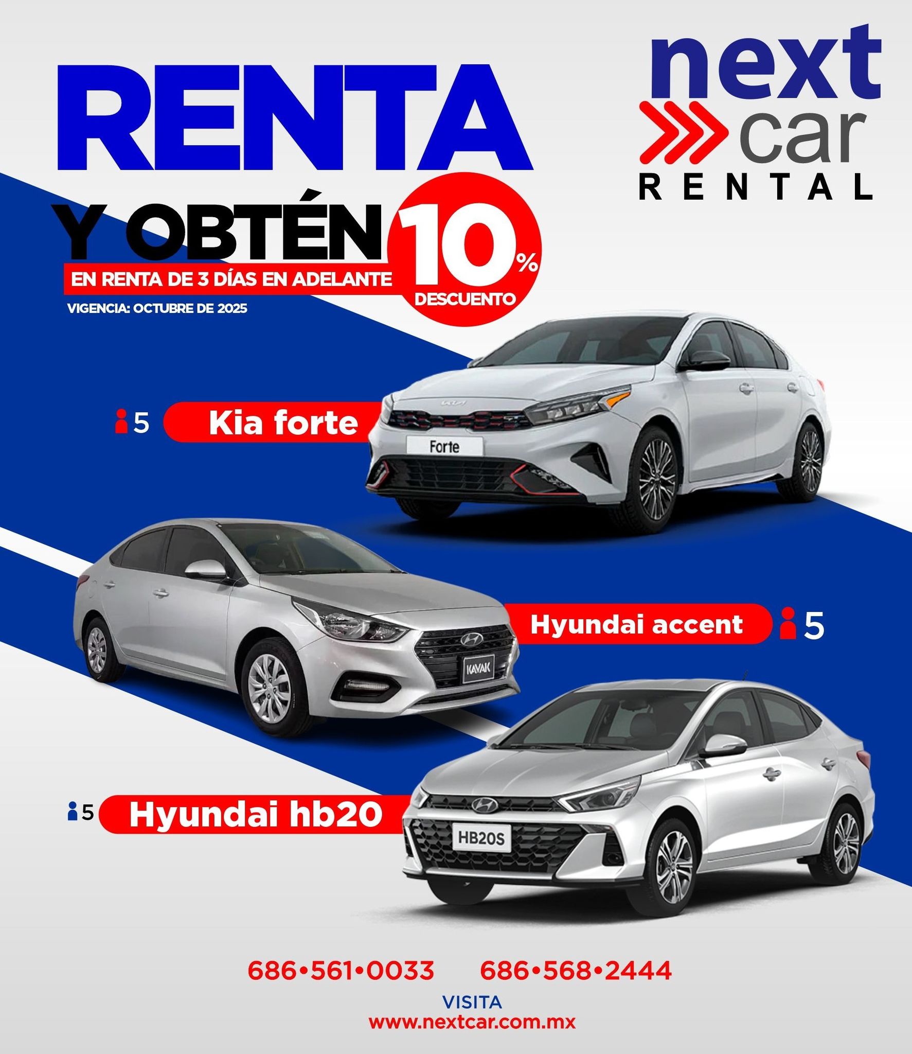 Renta de autos Next Car | Mexicali