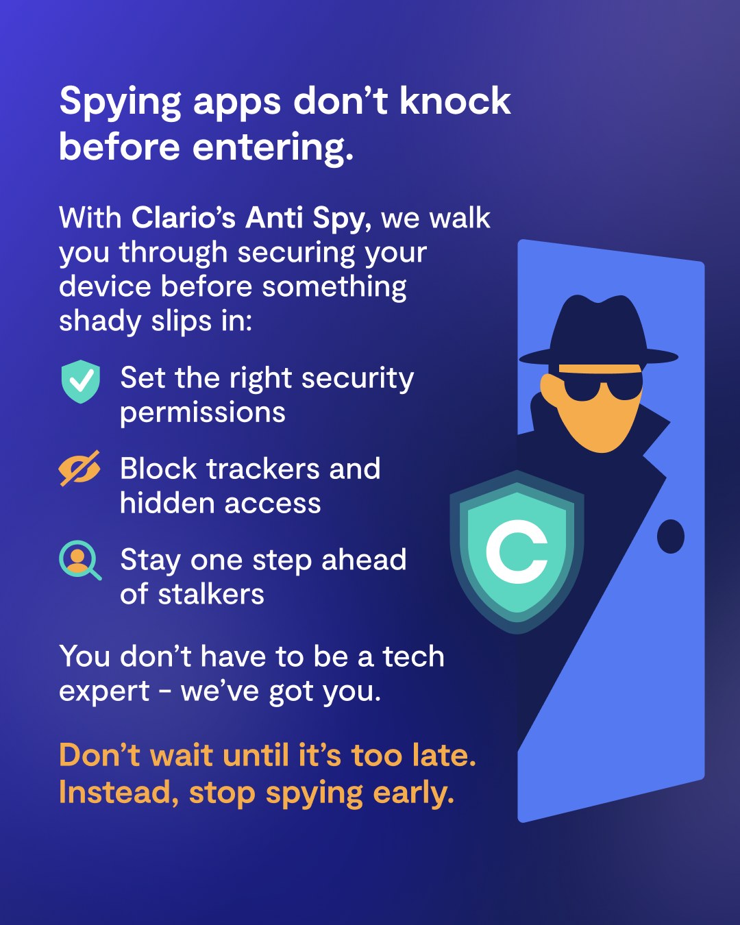 Clario - The scary thing about digital spying? You often don’t realize ...