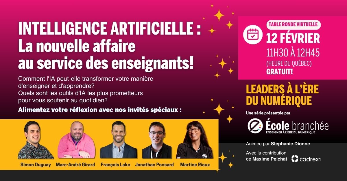📢 Participez à la table ronde virtuelle... - L'École branchée | Facebook