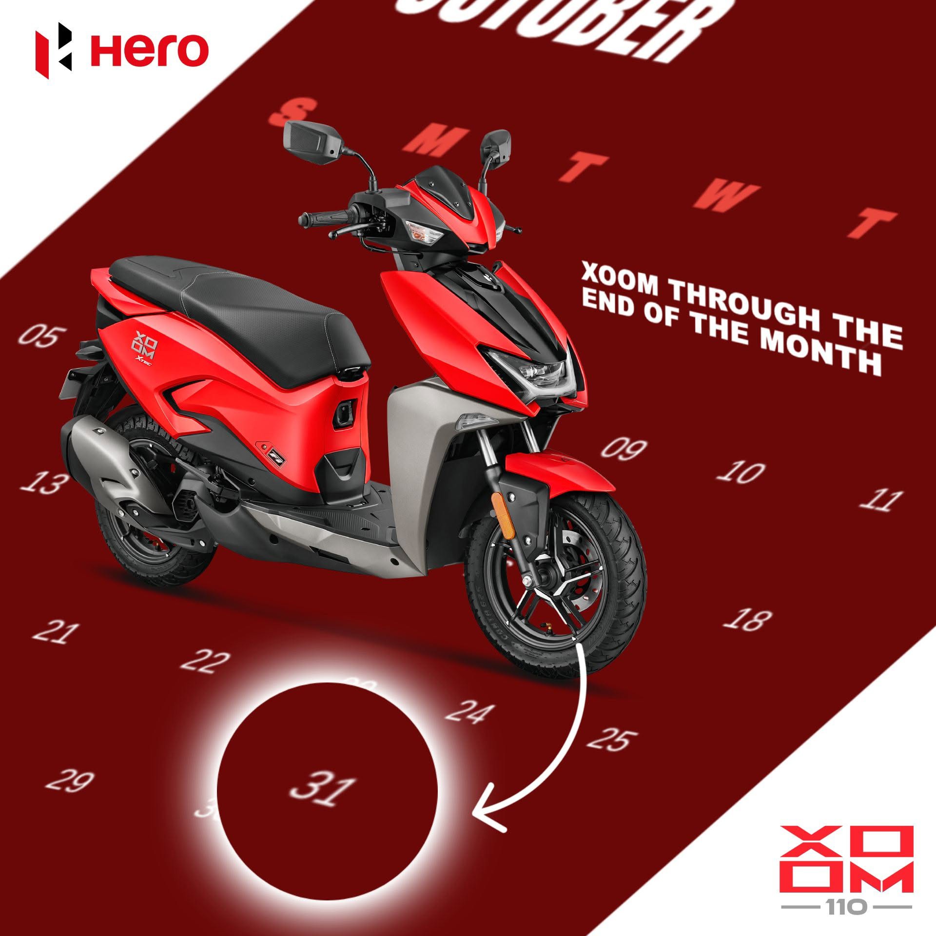 End the month with a smarter ride. The Hero Xoom 110 delivers