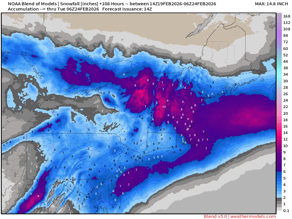 My - This is not an official forecast map, but here's the new Model ...