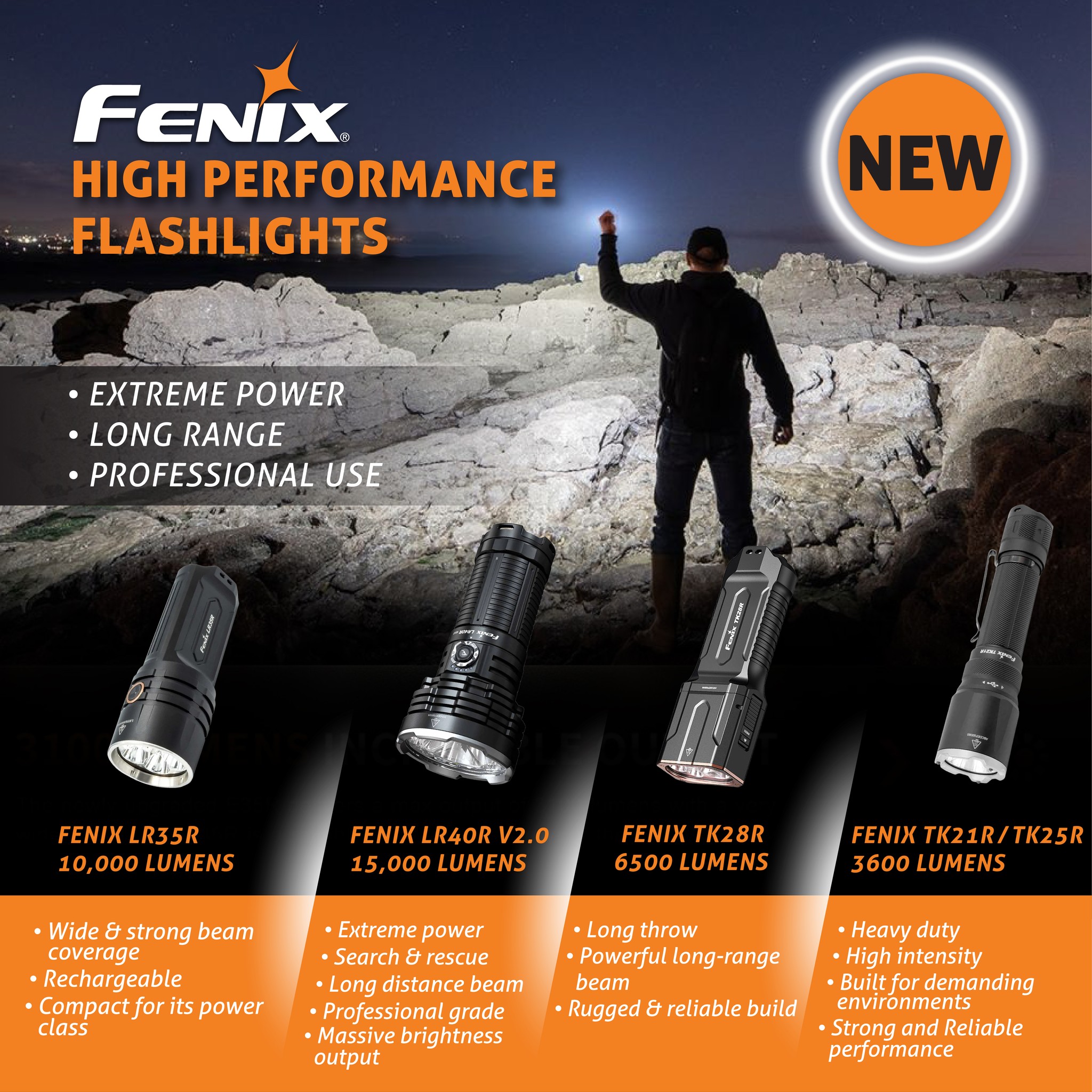 fenix flashlight dealer locator TK35R RED Rechargeable High performance and impressive illumination The Best Place to Buy