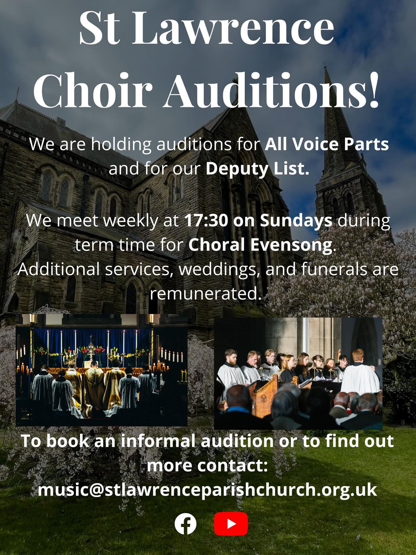 St Lawrence Evensong Choir - Listen to this evening's intimate Evensong ...