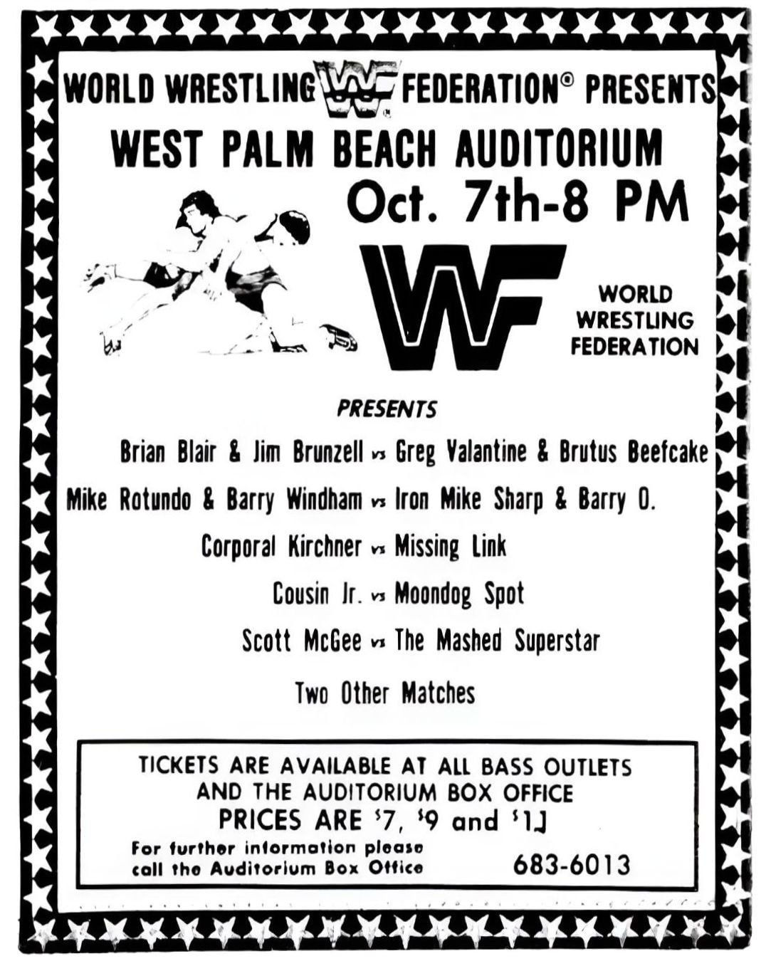 RassleRama - WWF @ West Palm Beach, FL – Auditorium – October 7, 1985 ...