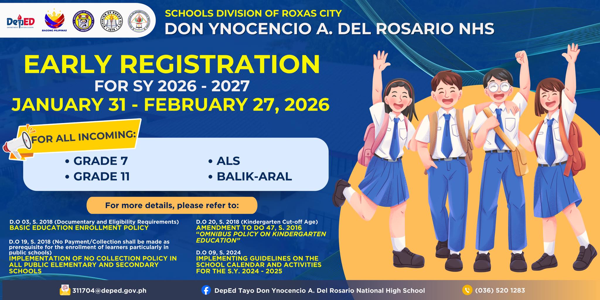 DepEd - 📢 ENROLL YOUR FUTURE TODAY! 📢 EARLY REGISTRATION FOR SY 2026 ...