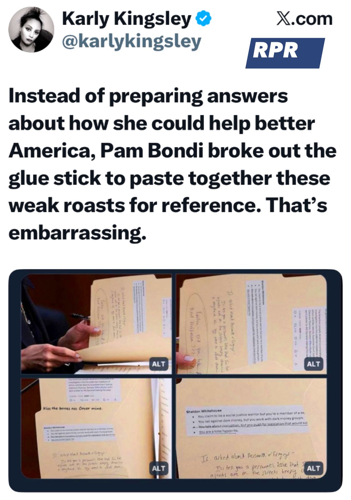 Rockaway - BREAKING: ‘That’s Embarrassing’: Pam Bondi Caught with Her ...