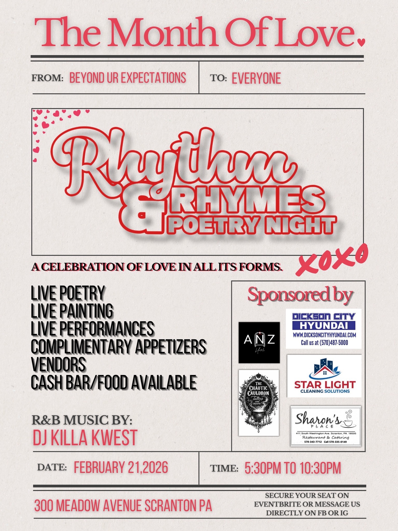 Rhythm & Rhymes Poetry Night