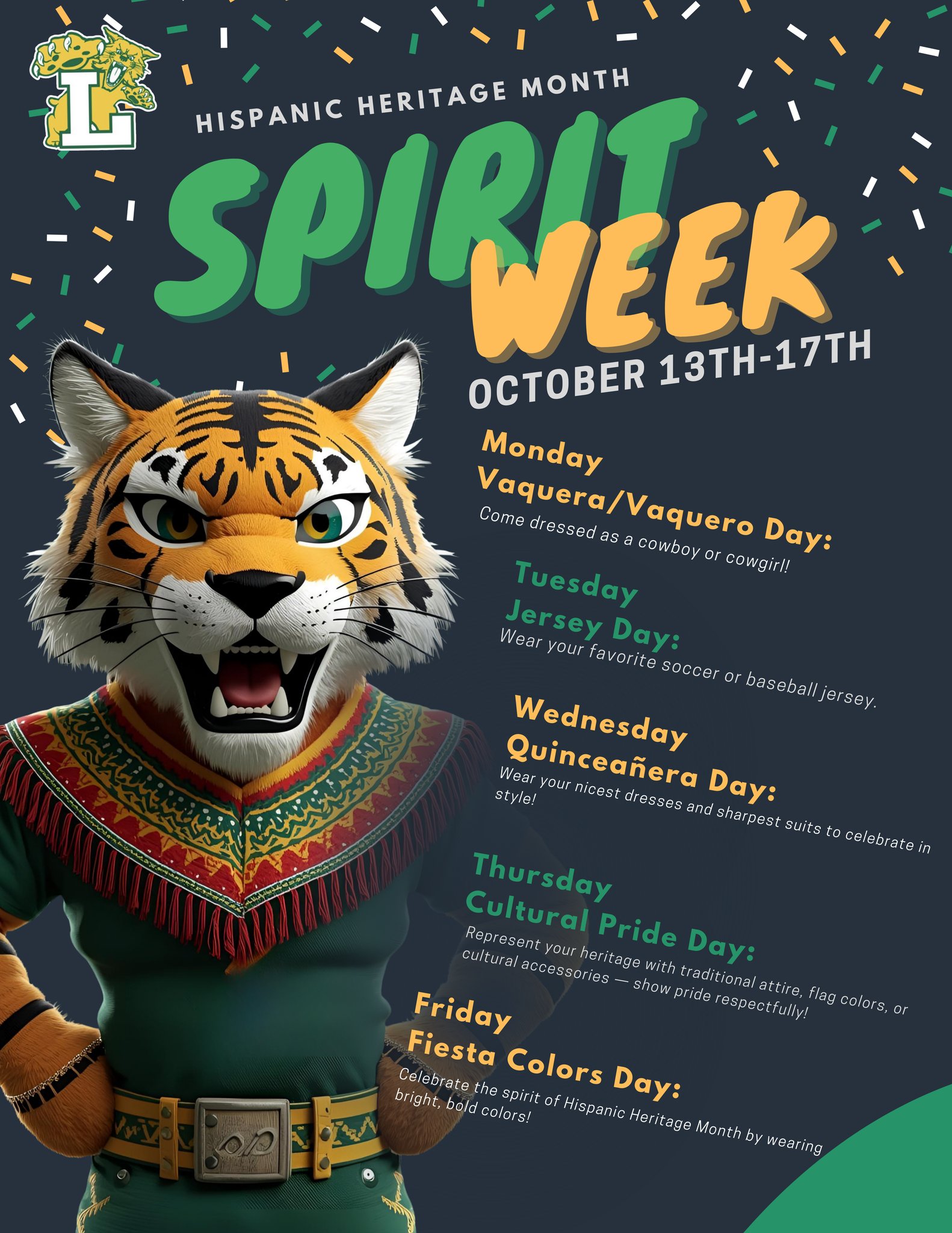 Livonia - 🎉 Hispanic Heritage Month Spirit Week is here! 🎉 Join us as ...