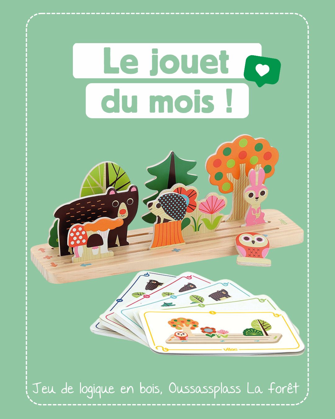 Vilac – Oussassplass La Forêt : Jeu D’assemblage En Bois Illustré Par Ingela P. Arrhenius – 9 Pièces + 60 Cartes Défis – Dès 3 Ans