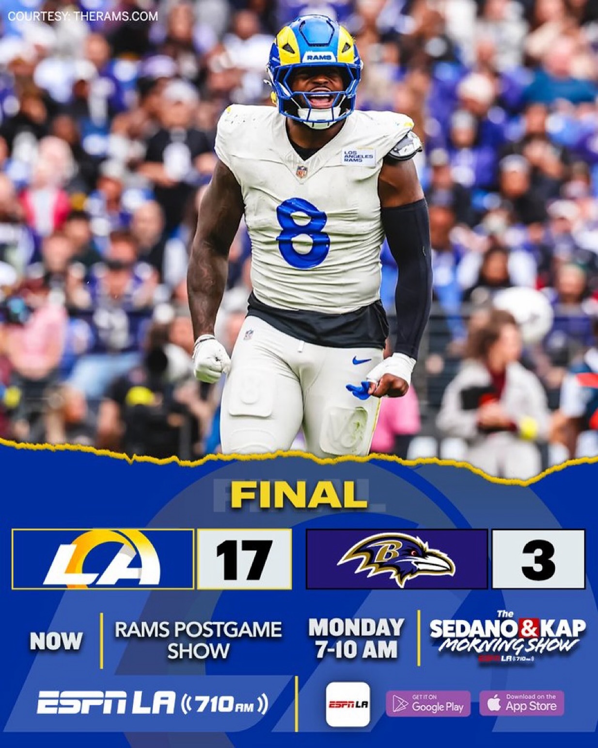 ESPN - Huge second half efforts give the Rams their fourth win of the ...