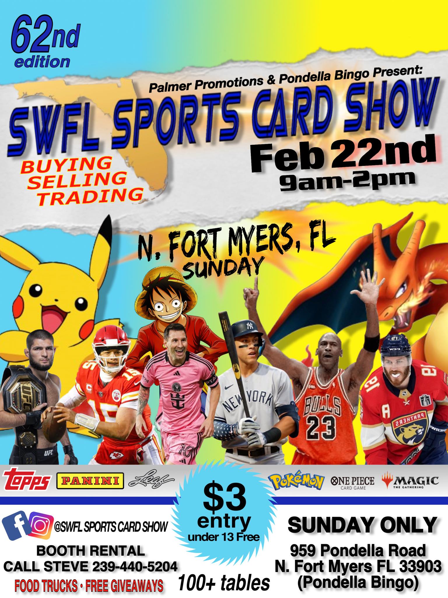SWFL - 🔥 SWFL SPORTS CARD SHOW – FEB 22 🔥 📍 Pondella Bingo | North Fort ...