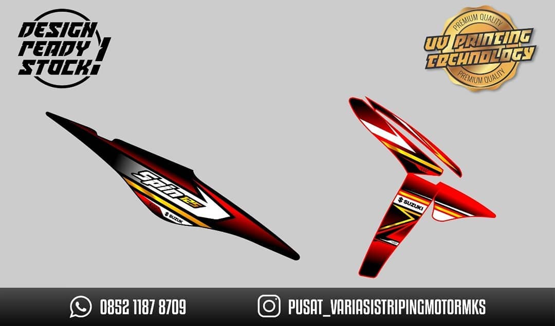 Cetak Variasi Striping Motor Suzuki Pusat Variasi Striping