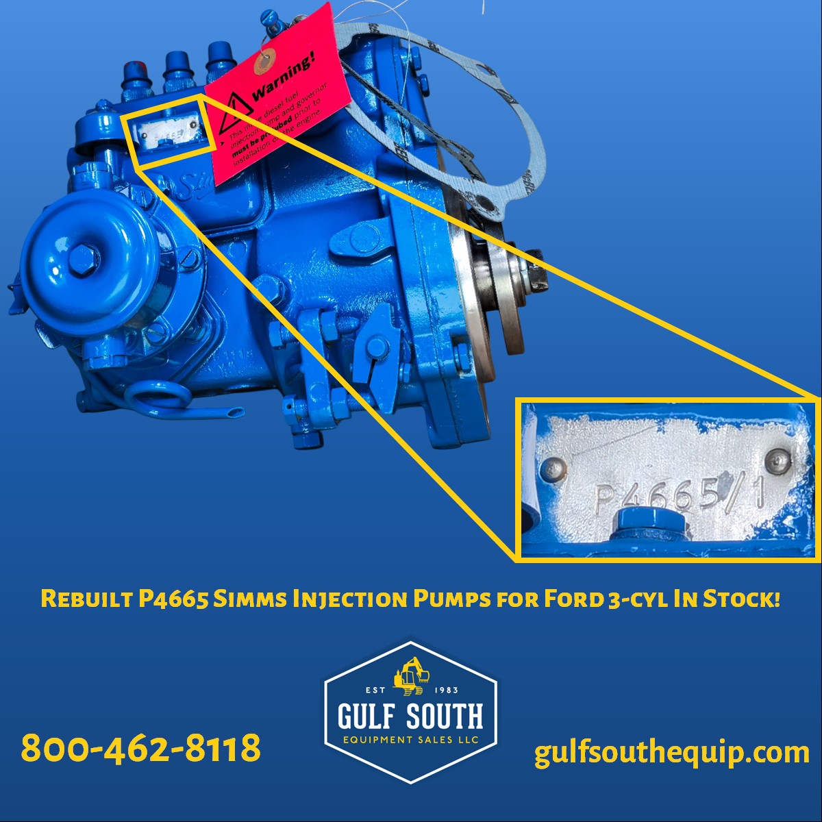 Gulf - Early Ford tractor owners! Rebuilt Simms injection pumps (3 ...