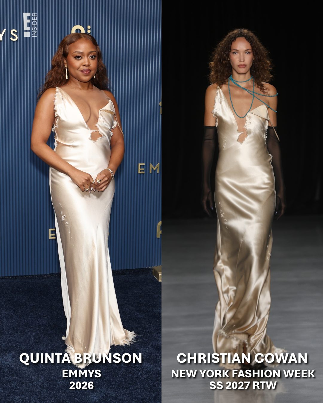 quinta brunson golden globes dress gets an A+ for her Christian Cowan SS 2027 gown on the #Emmys red carpet! Kitchen Cabinet Knobs