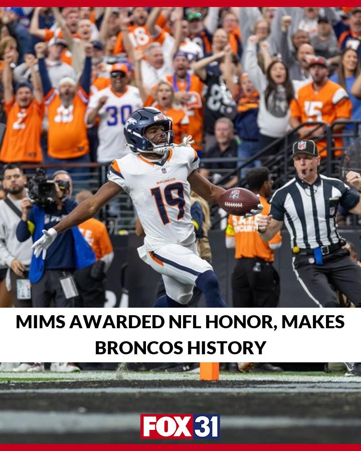 FOX31 - The NFL announced that Broncos wide receiver Marvin Mims Jr ...