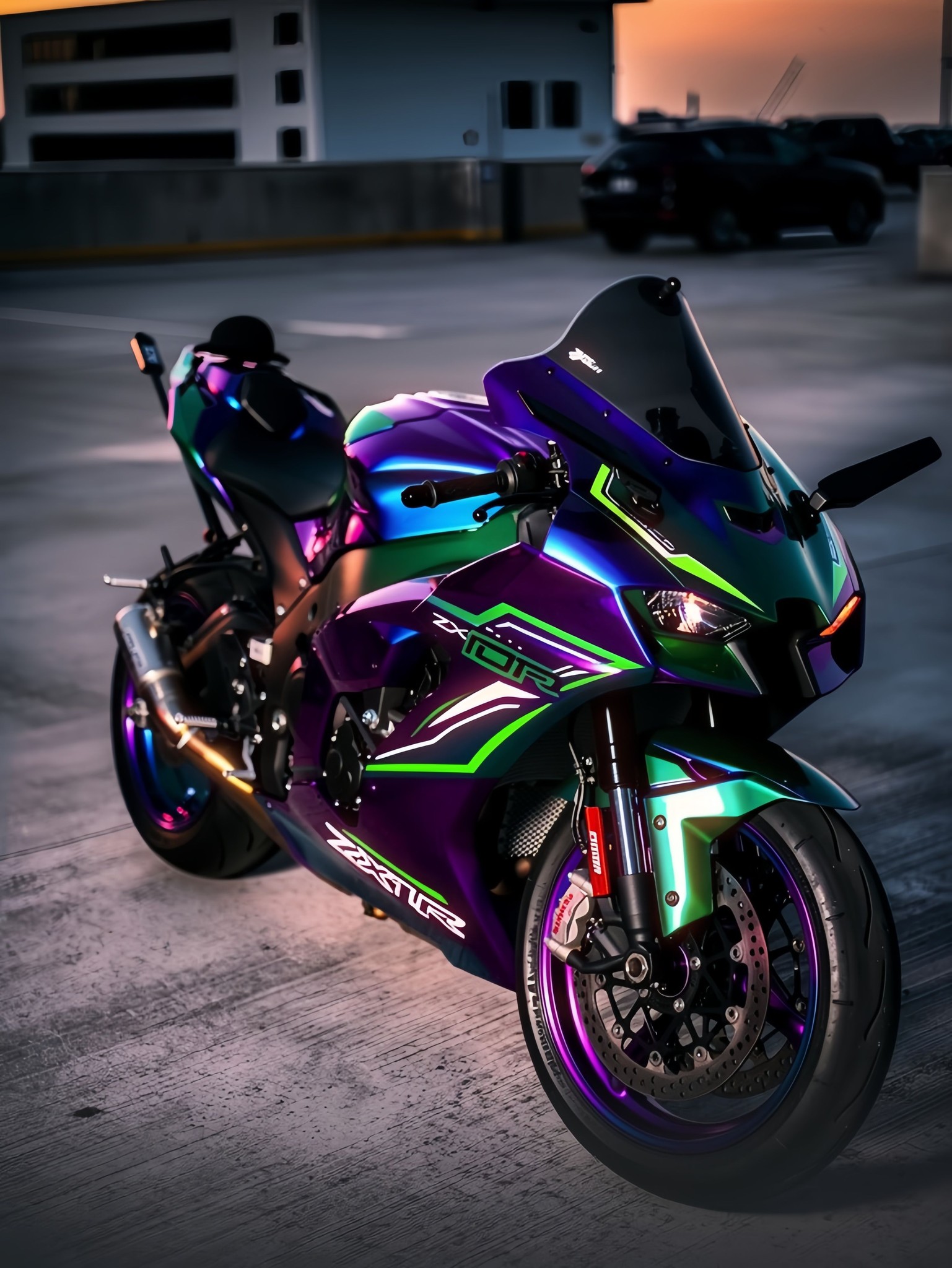 カメレオンページ Chameleon Beast ZX-10R - Neon Purple Green Edition