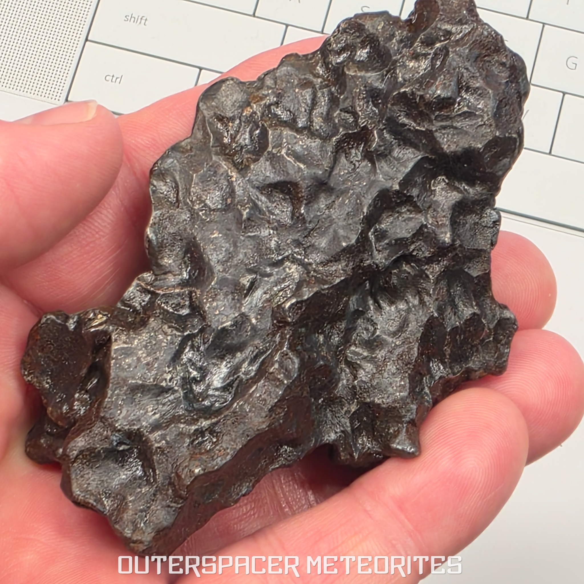 EARTH ROCKです。 Heavily regmaglypted iron with fusion crust - 342g Unclassified