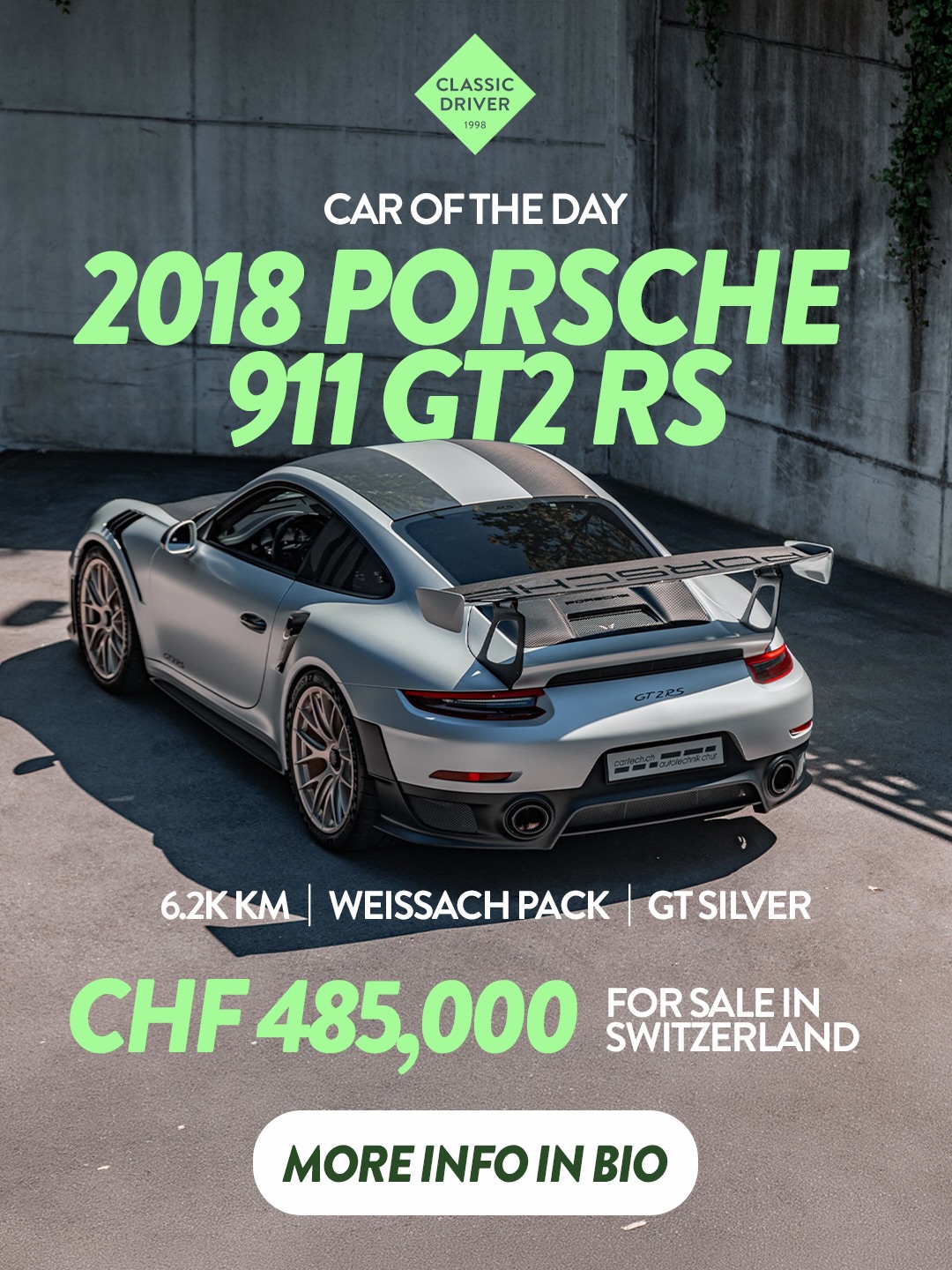 CAR OF THE DAY | FOR SALE 2018 Porsche 911 GT2 RS A stunning 2018