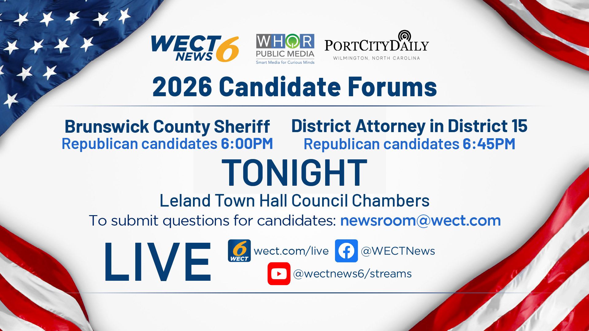 WECT - Tune in tonight as WECT, WHQR & Port City Daily host a forum for ...