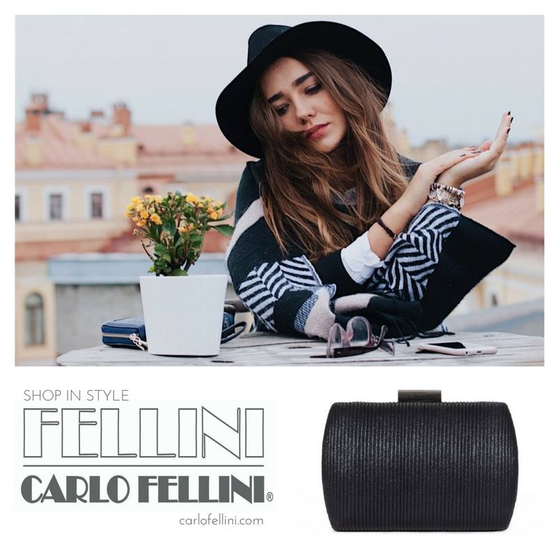 Pochette Sac à Main à Clapet Carlo Fellini - Occasion En Bon état, Pour Femme