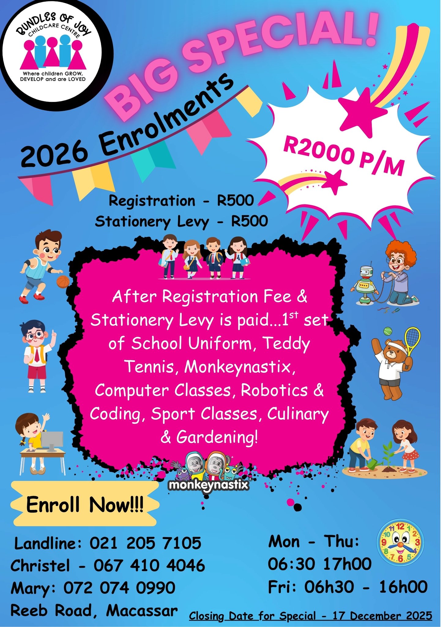 Bundles - 🎉 2026 ENROLMENT SPECIAL! 🎉 Pay R500 Registration + R500 ...