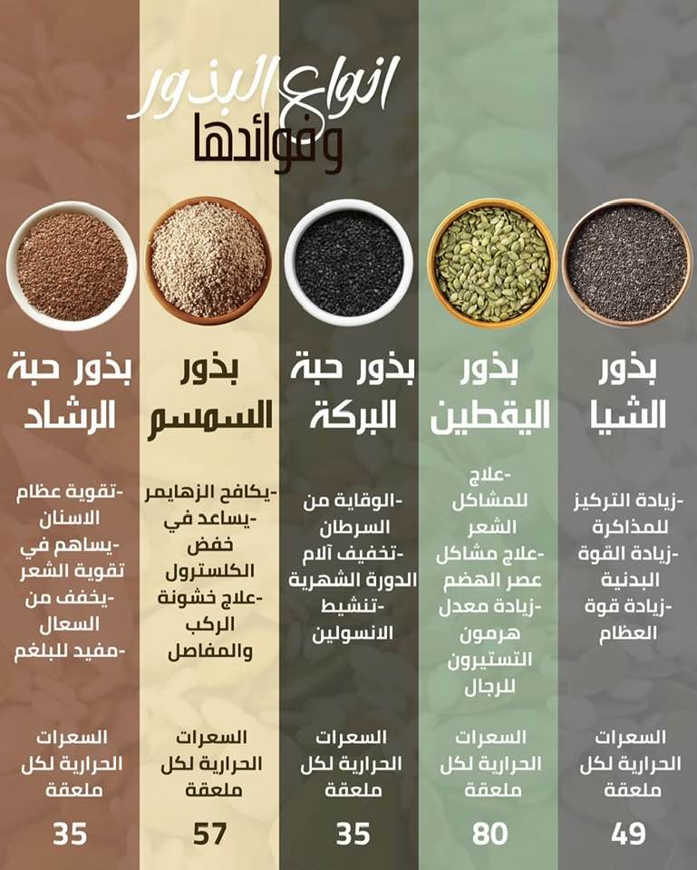 Coach Nour - أنواع البذور وفوائدها | Facebook