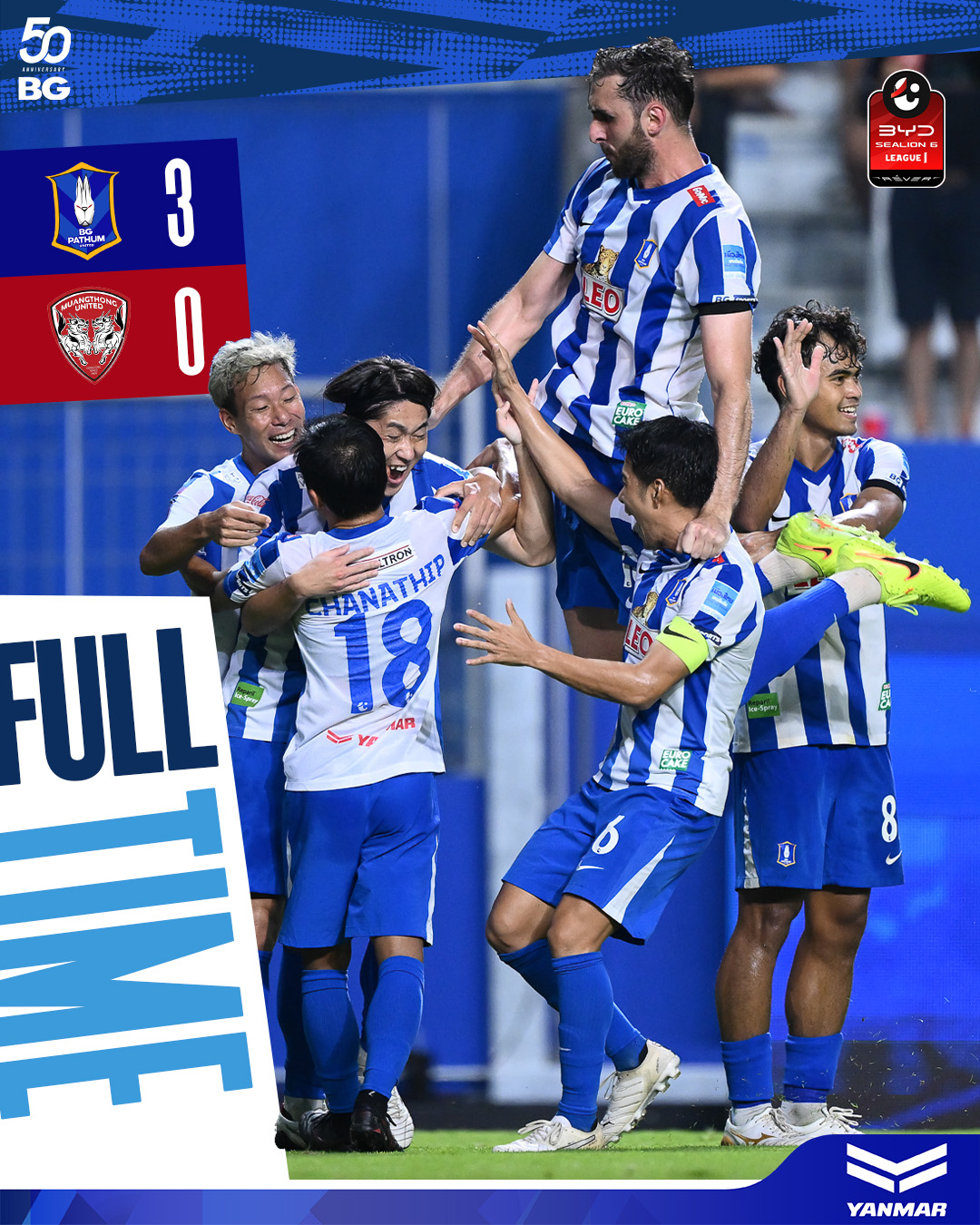 FULL-TIME!! : BYD SEALION 6 LEAGUE ONE... - BG Pathum United | Facebook