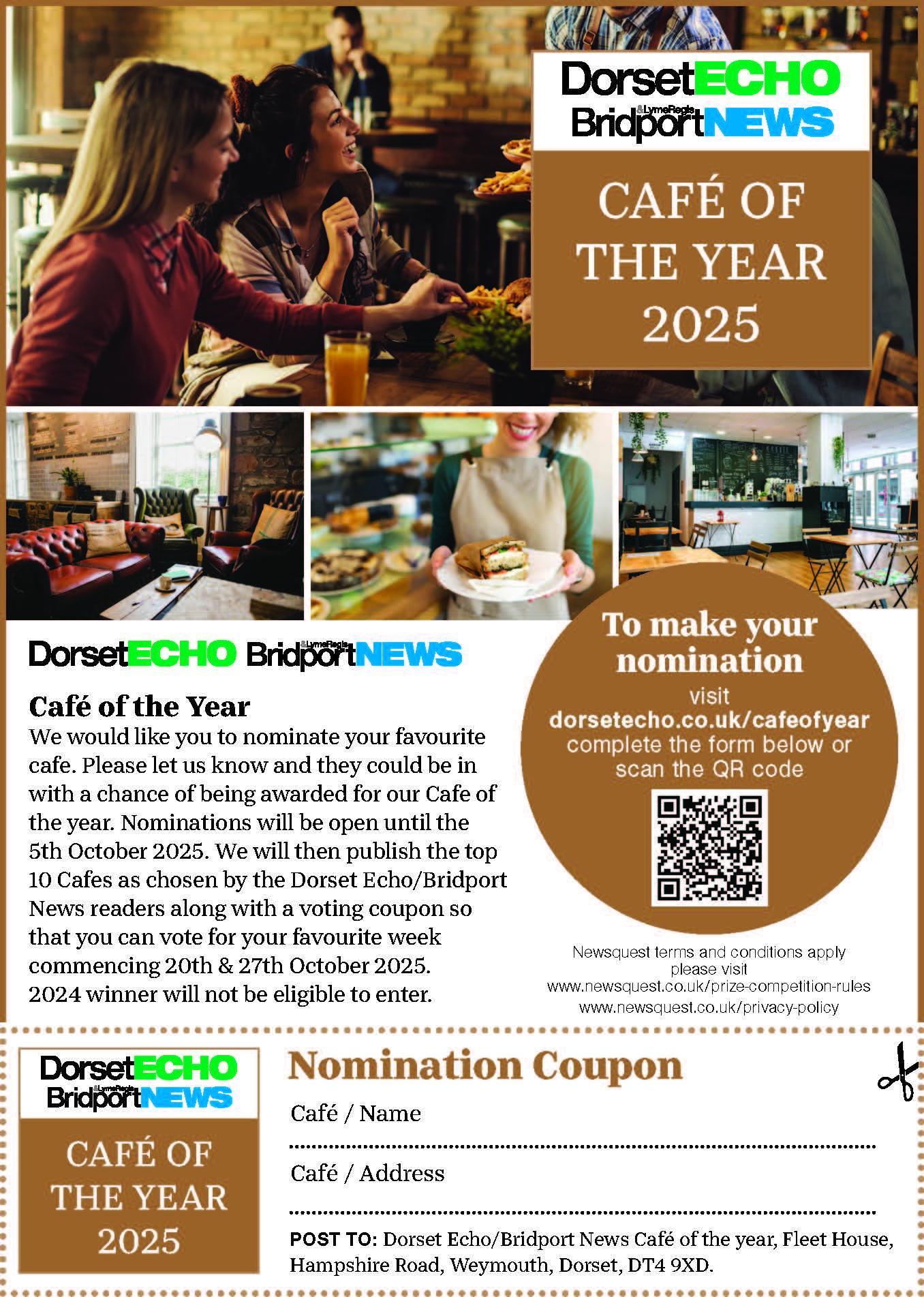 Dorset - 📢It's time to nominate your favourite café for the Dorset Echo ...