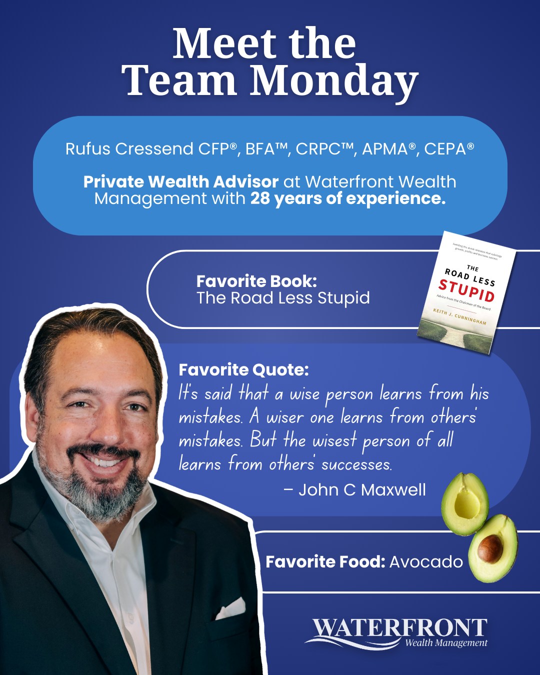 👋 Meet the Team Monday!... - Waterfront Wealth Management | Facebook