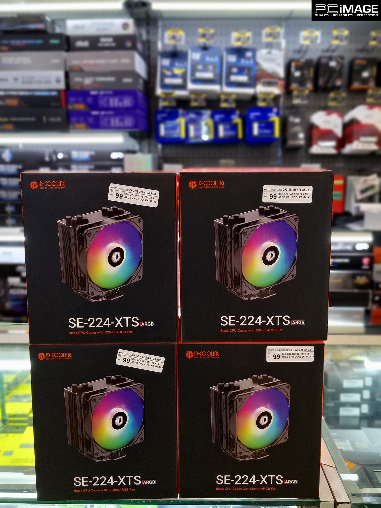 PC - ID-COOLING SE-224 XTS ARGB CPU COOLER -BLACK •Low-noise operation ...