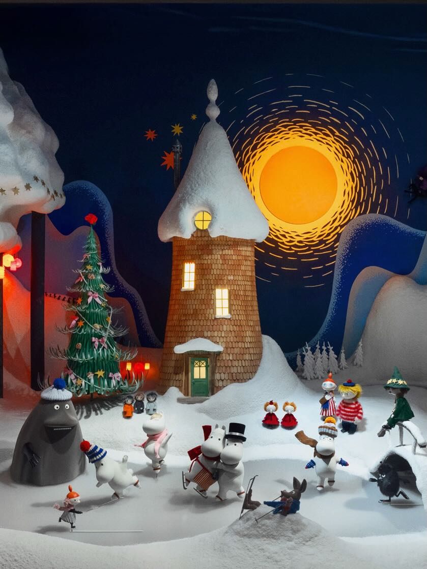 This year, Stockmann's Christmas window display in Helsinki draws