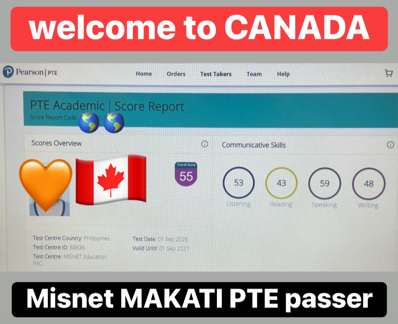 PTE passer who took the exam at Misnet... - 9.0 Niner English | Facebook