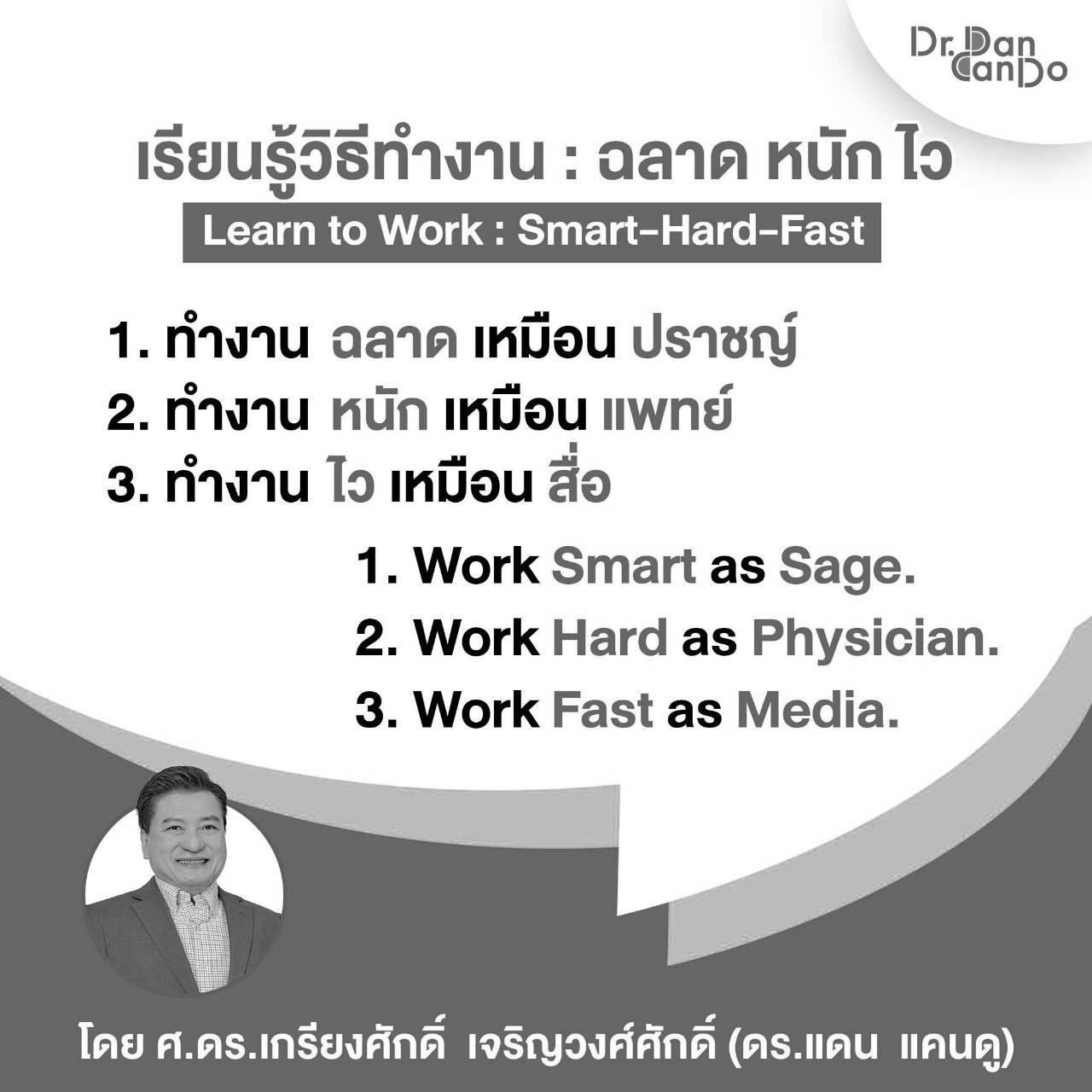 Dr.Kriengsak - เรียนรู้วิธีทำงาน: ฉลาด หนัก ไว 1. ทำงานฉลาด เหมือน ...