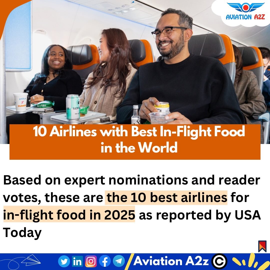 Aviation - 10 Airlines with Best In-Flight Food in the World in 2025 ...