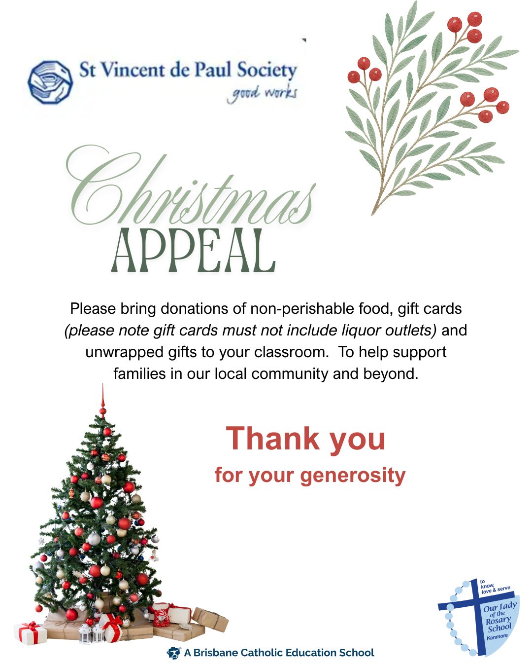 Our - 🎄 St Vincent de Paul Christmas Hamper Appeal 2025 🎁 Our Lady of ...