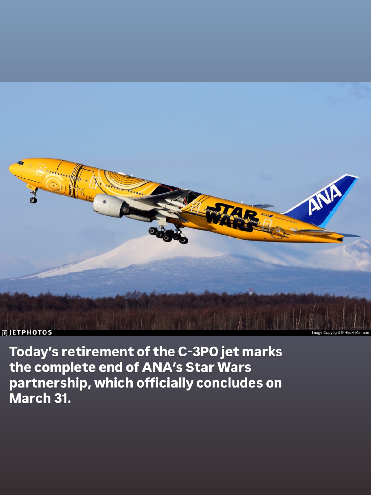 🔴 ANA's iconic Star Wars C-3PO Boeing 777-200ER JA743A completed
