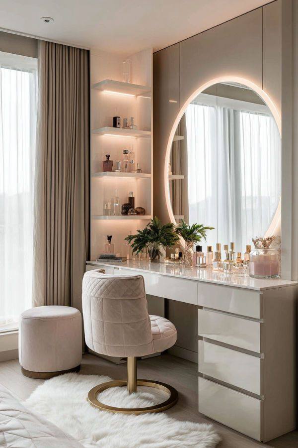 dressing table design pinterest Beautiful decoration ideas 🥰🫶🏻🌷✨ Wardrobe Størrelse:XS sku-9870-HARR001KHA-M Halston Women's Black Dresses