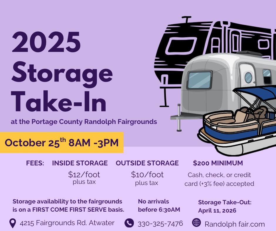Portage - Storage Take-In is upon us! Bring your boats, cars, campers ...