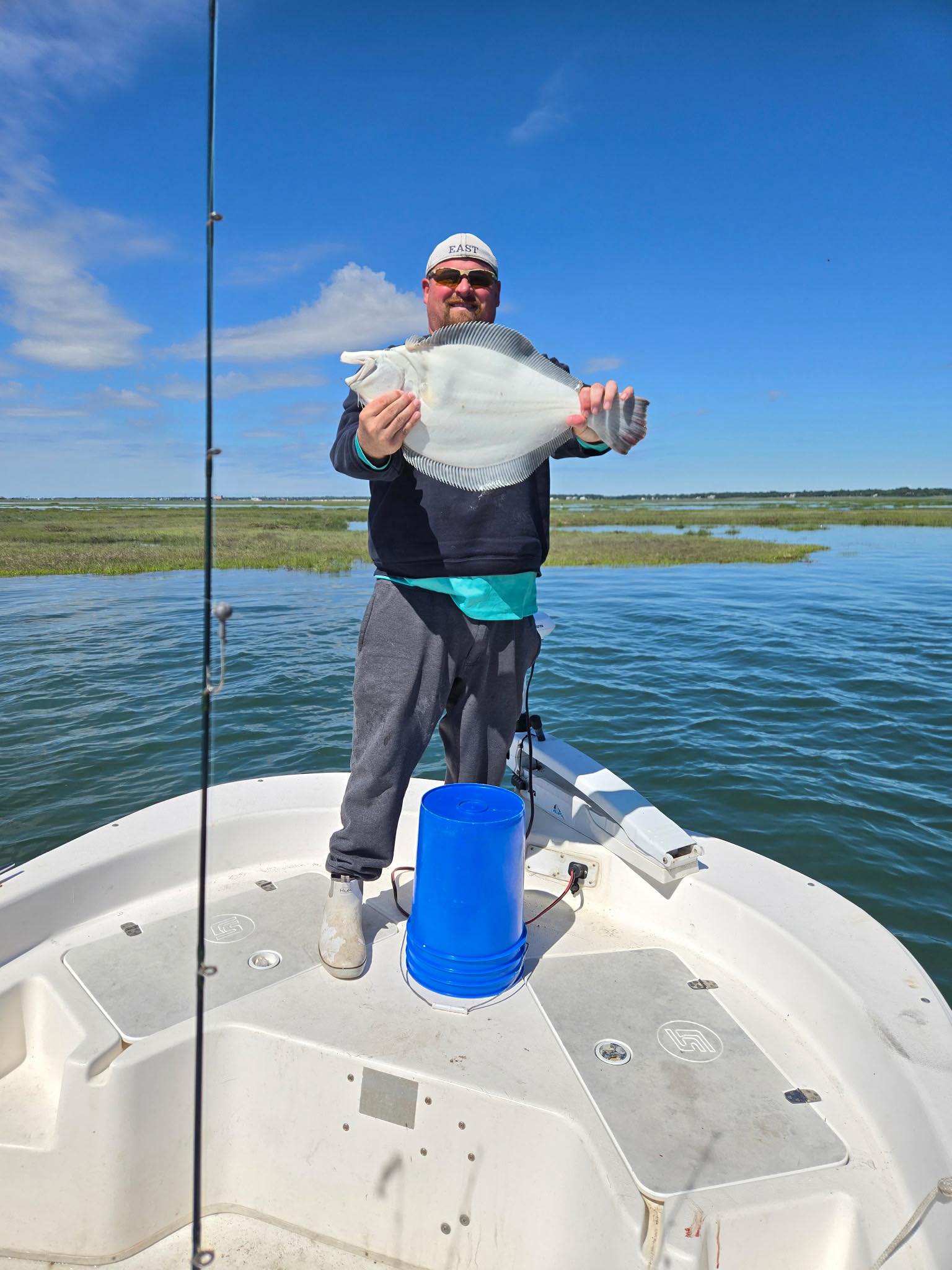 5 ft cast net fishing Humpback Menhaden ( 5/8