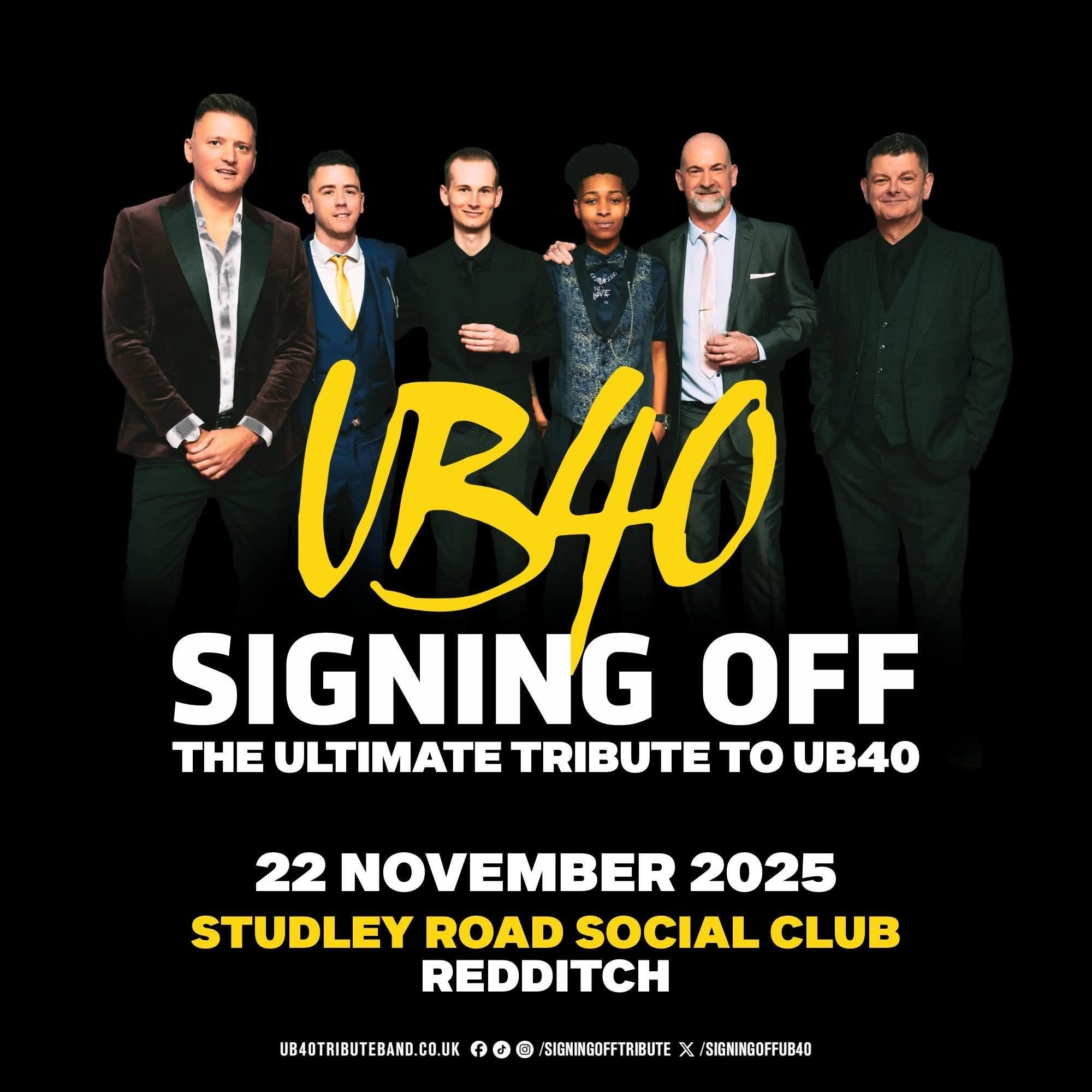 🎶🍷 UB40 Ultimate Tribute Night!... - Studley Road Social Club | Facebook