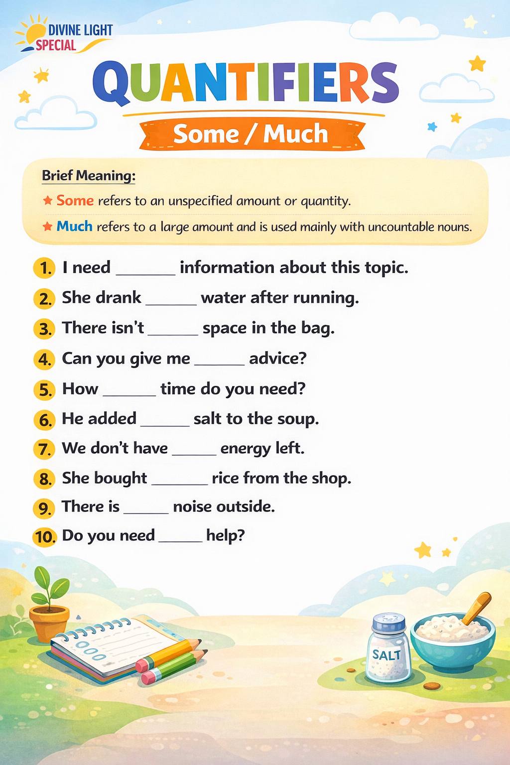 Master Quantifiers Easily 📚 | Fun... - Divine Light Special | Facebook
