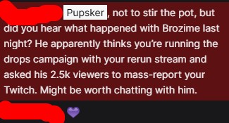 PCF - I Didn’t Get A Chance To Say… Pupsker responds to Brozime's alleged attempt to mass-report their