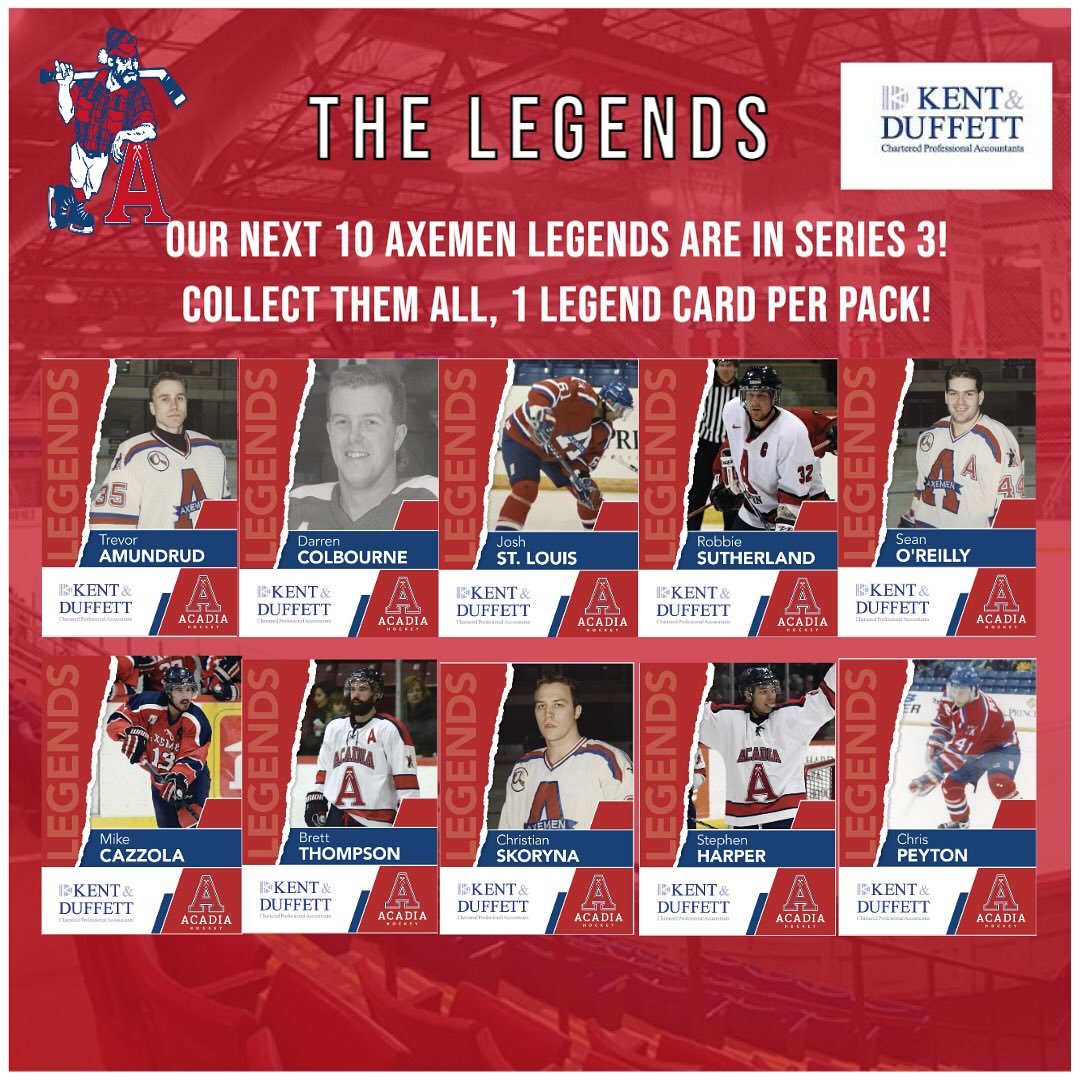 Acadia - 📣📣 It’s time to unveil our 10 Axemen Legends in Series 3 of ...