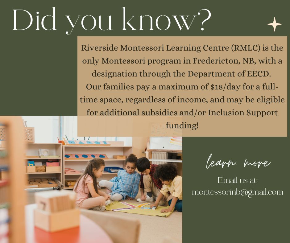Riverside Montessori Learning Centre | Fredericton NB