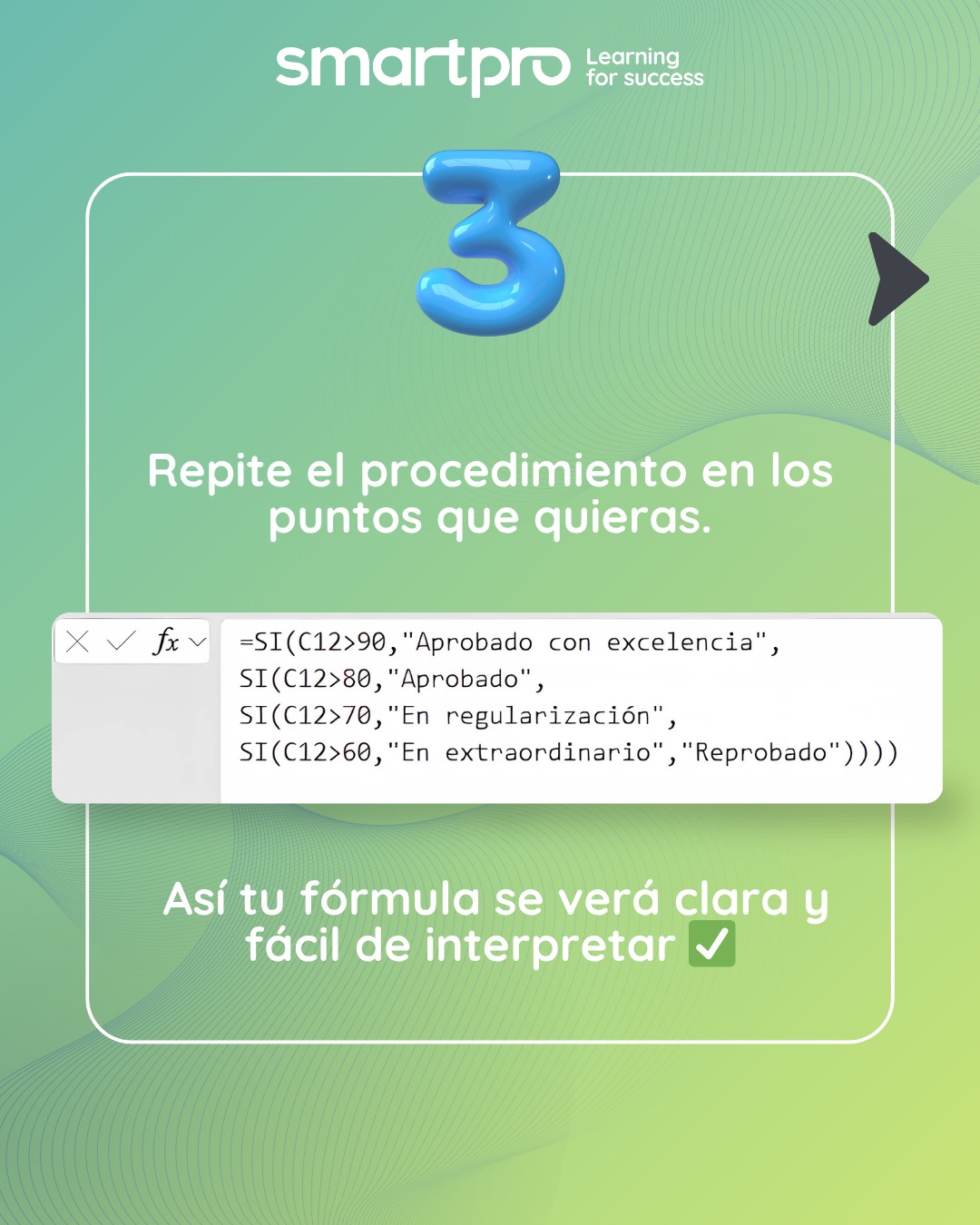 💻 ¿Tus fórmulas en Excel parecen... - SMARTpro Academy | Facebook