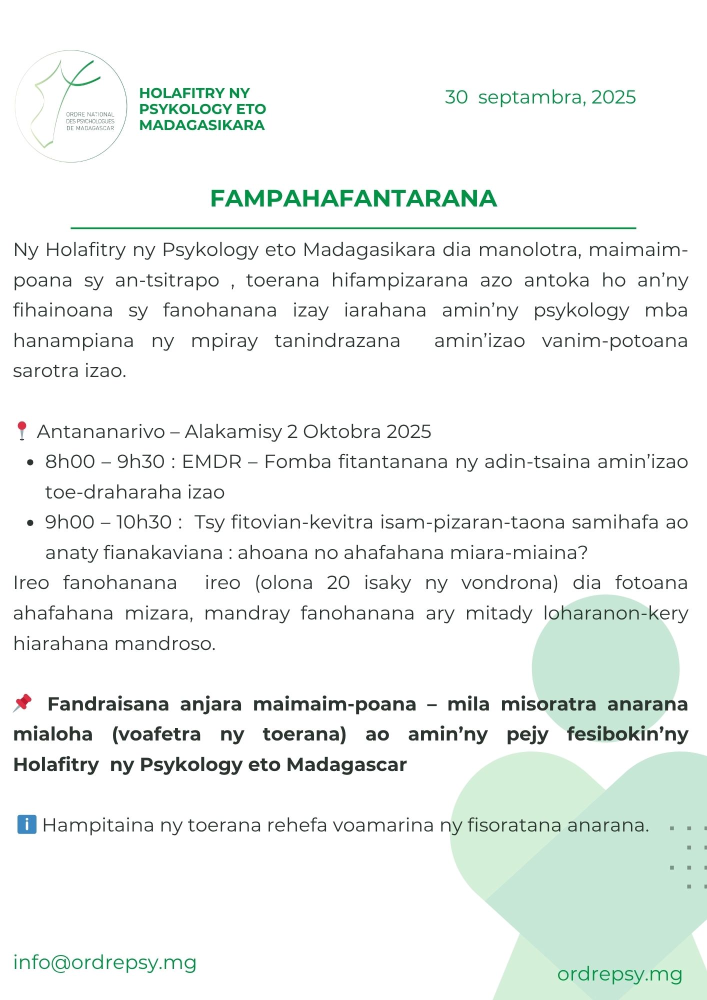 ⚠⚠⚠ « Les... - Ordre National des Psychologues de Madagascar | Facebook
