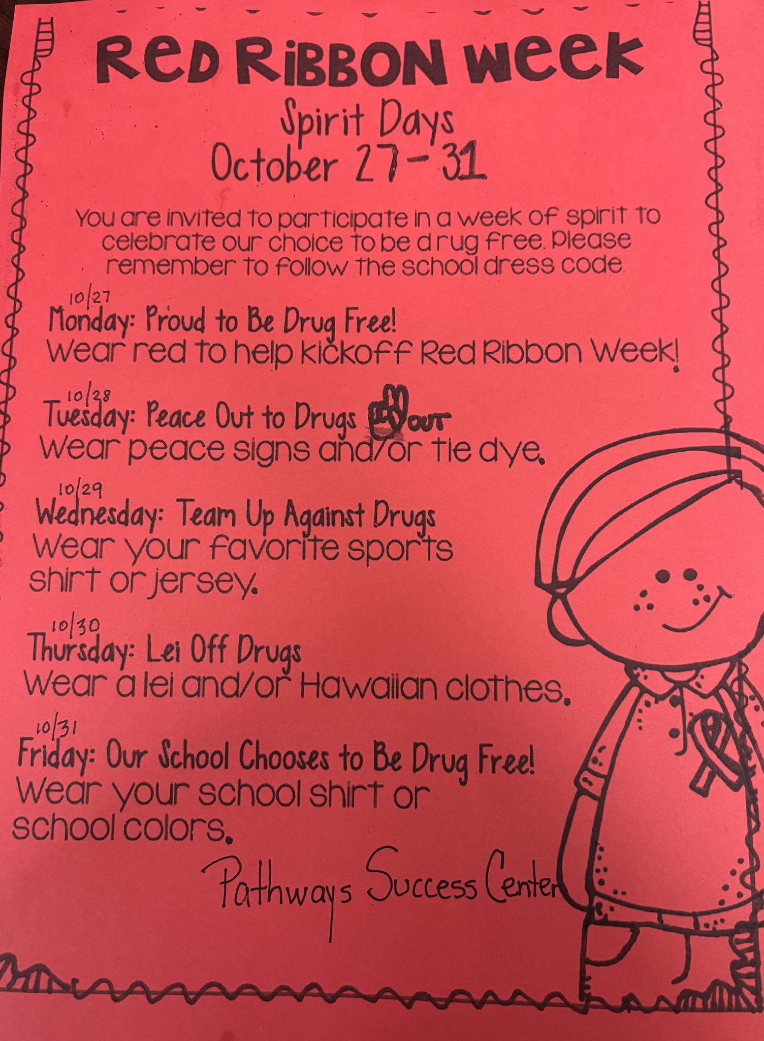 🎀 Red Ribbon Week at... - Pathways Success Center- LPPS | Facebook
